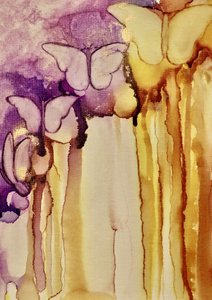 Mariposas de oro fluido de Amy Tieman