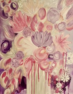 Flores de color rosa pálido y morado