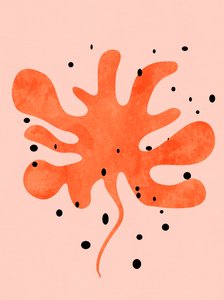 Réplica de la acuarela «Miro Shapes» de Ana Rut Bre