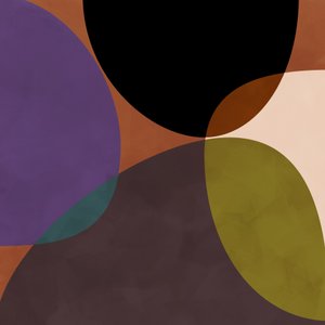 Círculos medianos de terracota, negro 2 de Ana Rut Bre