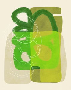 Líneas pintadas en verde y marrón claro, 4 copias