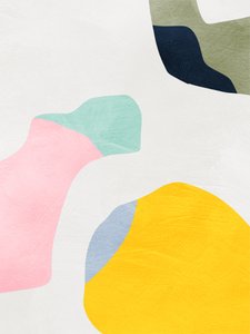 Formas minimalistas en tonos pastel de Ana Rut Bre