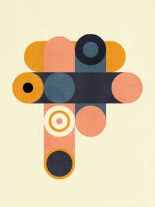 Rainbow Plus Shapes  Azul mostaza 8 de Ana Rut Bre