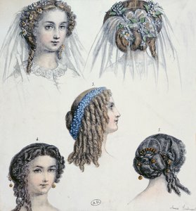 Peinado de una novia y otros, c.1853