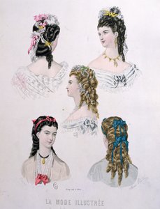 Peinados con cintas, ilustración de 