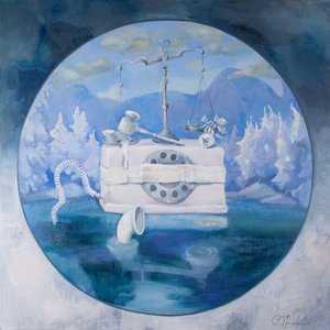 Equilibrio de justicia en invierno de Anastasiia Grygorieva