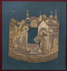 Aparición de la Madre de Dios a San Cirilo de Belozersk en el Monasterio Simonov Podea, 1620-1635