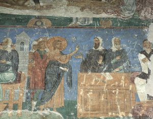 Cristo ante Anás y Caifás de Ancient Russian frescos