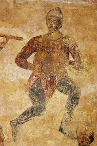 Músicos y acróbatas (detalle) de Ancient Russian frescos