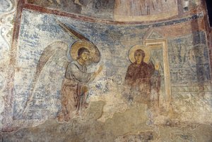 La Anunciación de Ancient Russian frescos
