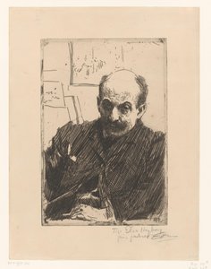 Retrato de Max Liebermann de Anders Leonard Zorn (signed by artist)