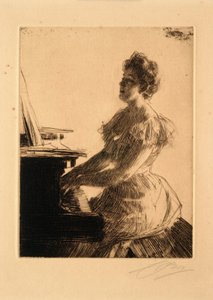 Al piano (señorita Anna Burnett) de Anders Leonard Zorn