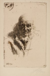 Cabeza de un anciano de Anders Leonard Zorn
