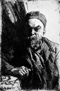 Retrato del poeta Paul Verlaine 1844-1896, 1895 de Anders Leonard Zorn