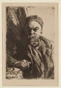 Retrato del poeta Paul Verlaine (1844-1896) de Anders Leonard Zorn