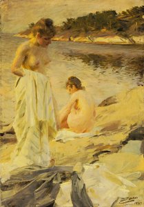 Los bañistas, 1889 de Anders Leonard Zorn
