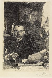 Zorn y su esposa, 1890 de Anders Leonard Zorn