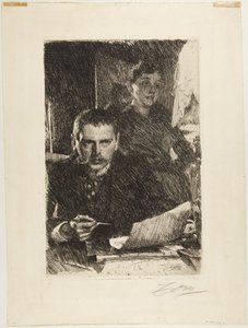 Zorn y su esposa de Anders Leonard Zorn