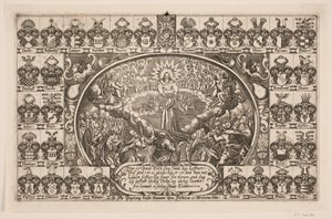 Señora Ingeborg Kruse arrodillada ante el trono de Dios. De sermón fúnebre de Anders Ottesen