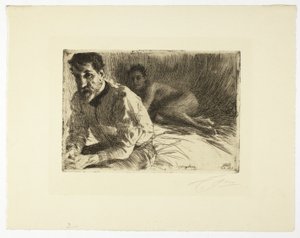Augustus Saint Gaudens II (Saint Gaudens y su Modelo) de Anders Leonard Zorn