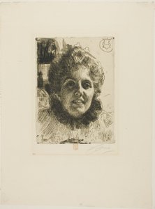 Aurore (Sra. Aurore Klintberg, de soltera Oxenstierna, Cabeza) de Anders Leonard Zorn