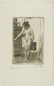 Frente a la estufa de Anders Leonard Zorn