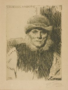 Campesino de Dalecarlia (Lavards Anders) de Anders Leonard Zorn