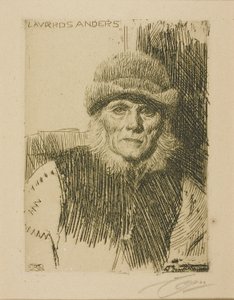 Campesino de Dalecarlia (Lavards Anders) de Anders Leonard Zorn