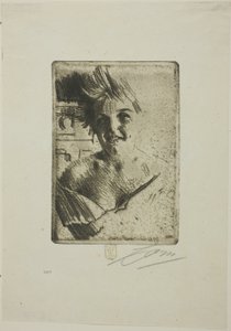 Modelo riendo I de Anders Leonard Zorn