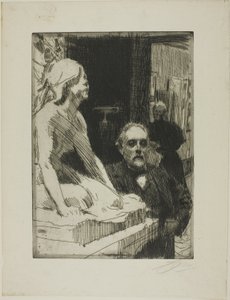 Pontus Fürstenberg y su esposa (cerca de la "Rana" de Hasselberg) de Anders Zorn
