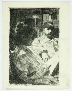 Leyendo (Sr. y Sra. Ch. Deering) de Anders Leonard Zorn