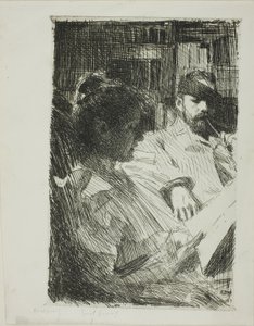 Leyendo (Sr. y Sra. Ch. Deering) de Anders Leonard Zorn