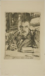Autorretrato con Inscripción de Anders Leonard Zorn