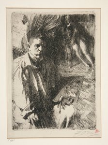 Autorretrato con Modelo II de Anders Leonard Zorn