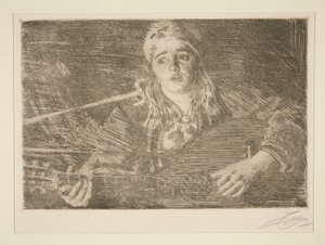 Mujer con laúd sueco de Anders Leonard Zorn