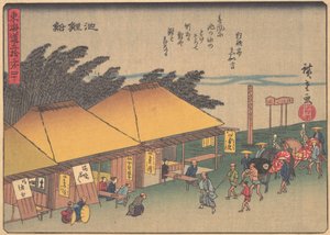 Chiryushuku, de la serie Las cincuenta y tres estaciones del camino de Tokaido, principios del siglo XX de Ando Hiroshige