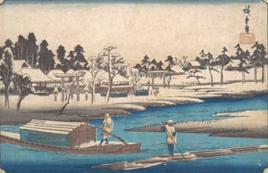 Clima despejado después de la nieve en Massaki de Ando Hiroshige