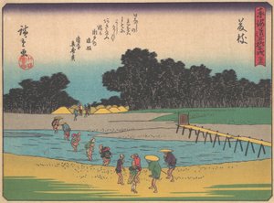 Fujieda, de la serie Las cincuenta y tres estaciones del Camino Tokaido, principios del siglo XX