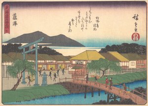 Fujisawa, de la serie Las cincuenta y tres estaciones del camino Tokaido, principios del siglo XX de Ando Hiroshige