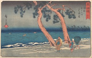 Estación de Hamamatsu, ca. 1842 de Ando Hiroshige