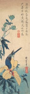 Hibisco y pájaro azul de Ando Hiroshige