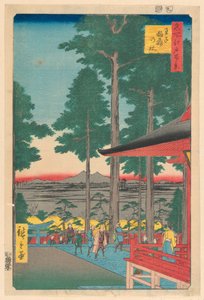 Santuario Inari en Oji (Oji Inari no yashiro) de la serie Cien vistas famosas de Edo de Ando Hiroshige
