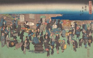Junkei machi Yomise no Zu de Ando Hiroshige