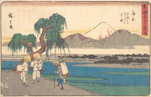 Estación de Kambura, ca. 1842 de Ando Hiroshige
