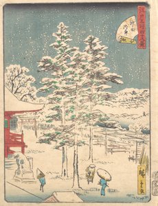 Nieve en el Templo Kanda de Ando Hiroshige