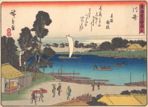 Kawasaki, de la serie Las cincuenta y tres estaciones del camino de Tokaido, principios del siglo XX de Ando Hiroshige