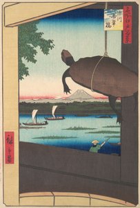 Puente Mannen, Fukagawa, 1858 de Ando Hiroshige