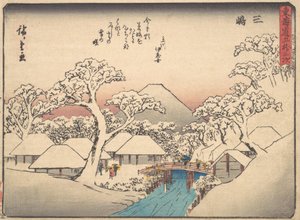 Mishima, de la serie Cincuenta y tres estaciones del camino Tokaido de Ando Hiroshige