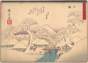 Mishima, de la serie Las cincuenta y tres estaciones del camino Tokaido de Ando Hiroshige