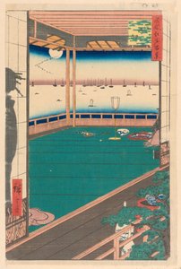 Cabo de la Luna (Tsuki-no-misaki) de la serie Cien vistas famosas de Edo de Ando Hiroshige